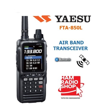 Yaesu FTA-850L Ricetrasmettitore aereonautico portatile con GPS, VOR e