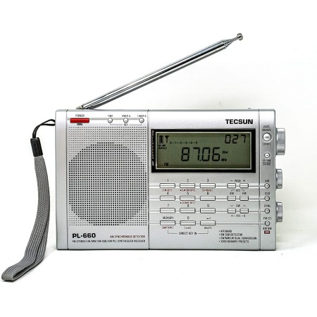 TECSUN PL-660 ALL MODE PORTABLE RECEIVER 1.7-30 MHz+ VHF AIR BAND