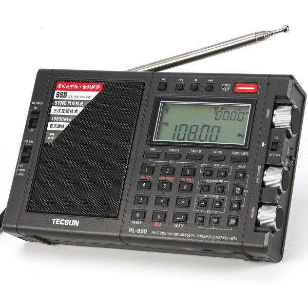 TECSUN PL-990X European version, professional receiver 01-30 Mhz all mode