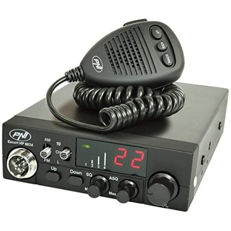 CB PNI HP 8024 spare radio station with adjustable ASQ and 12V-24V power supply