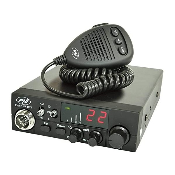 Station radio de rechange CB PNI HP 8024 avec ASQ réglable et alimentation 12V-24V