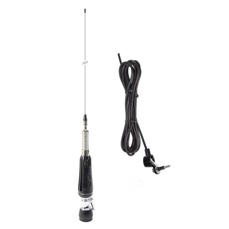 Antenna CB PNI LED 1500 con cavo e montaggio fisso 26-28 MHz, 500 Watt, si illumina durante la trasmissione