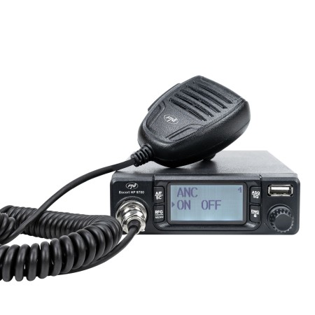 CB PNI Escort HP 9700 USB, ANC, ASQ-Radiosender, 12V/24V Netzteil, Antenne und Zigarettenanzünderbuchse inklusive