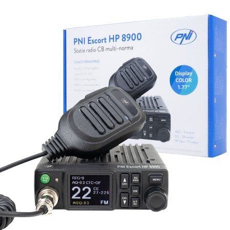 CB radio station PNI Escort HP 8900 ASQ, 12V/24V, RF Gain, Roger Beep, CTCSS-DCS, Dual Watch AM/FM