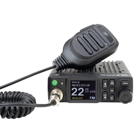 Stazione radio CB PNI Escort HP 8900 ASQ, 12V/24V, Guadagno RF, Roger Beep, CTCSS-DCS, Dual Watch AM/FM