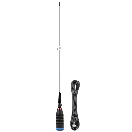 CB PNI ML201 Antenna nera, lunghezza 201 cm, 26-28 MHz, 1200 W con inclinazione di 90 gradi