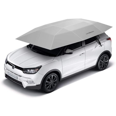 PNI SilverShade One Parapluie de voiture avec démarrage à distance, 4600 x 2300 mm, étanche, anti-UV, batterie intégrée, gris