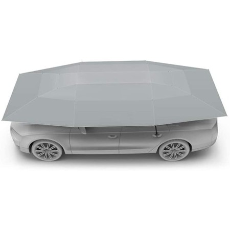 PNI SilverShade One Parapluie de voiture avec démarrage à distance, 4600 x 2300 mm, étanche, anti-UV, batterie intégrée, gris