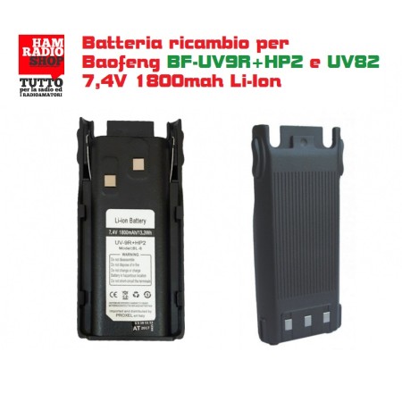 BF-HP2BATT - Batteria ricambio per Baofeng BF-UV9R+HP2 e per alcune versioni di UV82