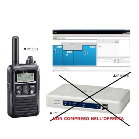 Icom IP100H-11 Terminale radio per sistema IP100/IP1000 su reti Lan Wireless e su reti IP