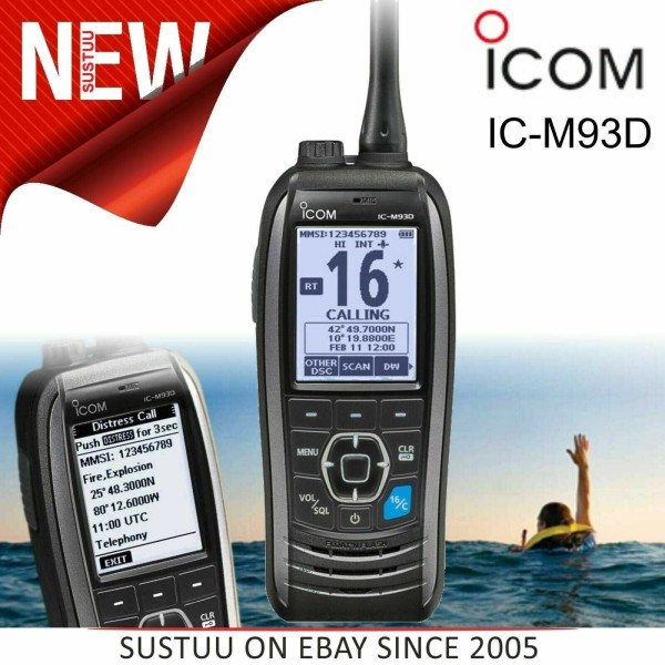 Icom IC-M93D Portable nautical VHF/FM DSC class H transceiver, GPS