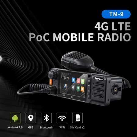 Inrico TM9 PoC Radio - Émetteur-récepteur de véhicule LTE - Zello - Echolink - DMR DroidStar