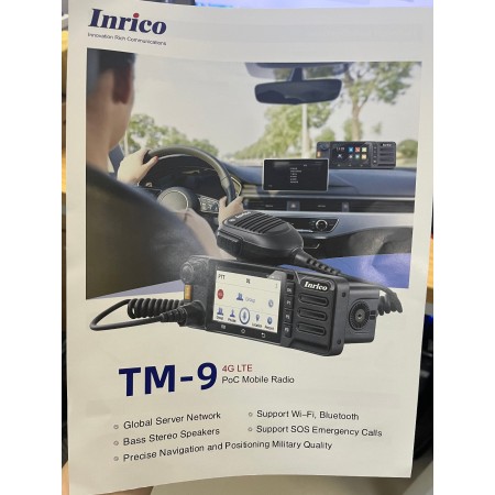 Inrico TM9 PoC Radio - Émetteur-récepteur de véhicule LTE - Zello - Echolink - DMR DroidStar