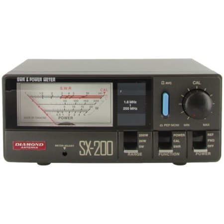 Diamond SX-200 - Rosmeter/Wattmeter 1.8-200 MHz - 5/20/200 Watt