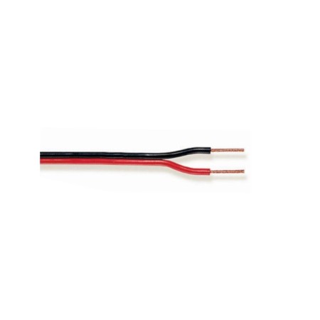 Red-black two-wire flat section. 2.5 mm2, sold by the meter