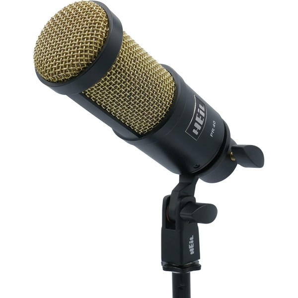 Heil Sound PR40 - Top Class Dynamic Microphone, Black & Gold