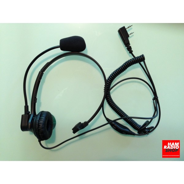 Headset mit Kopfbügelmikrofon + PTT FÜR KENWOOD WOUXUN BAOFENG LAPTOP