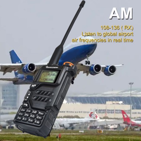 QUANSHENG UV-K5 Ricetrasmettitore VHF UHF, RX 50-600 MHz e AIR BAND