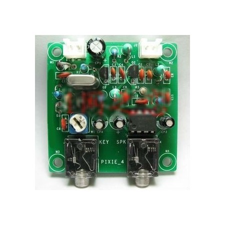 Kit HRS QRP - Émetteur-récepteur CW bande 40 mètres 7,023 MHz avec boîtier en plexiglas