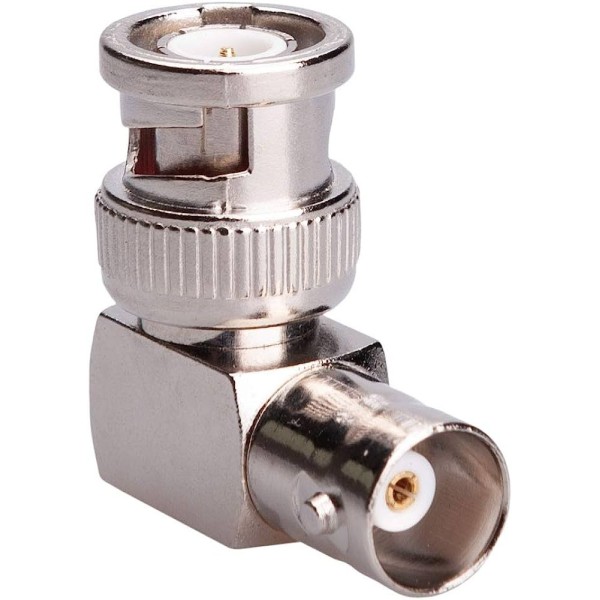 Adaptateur coaxial BNC mâle vers BNC femelle à 90 degrés