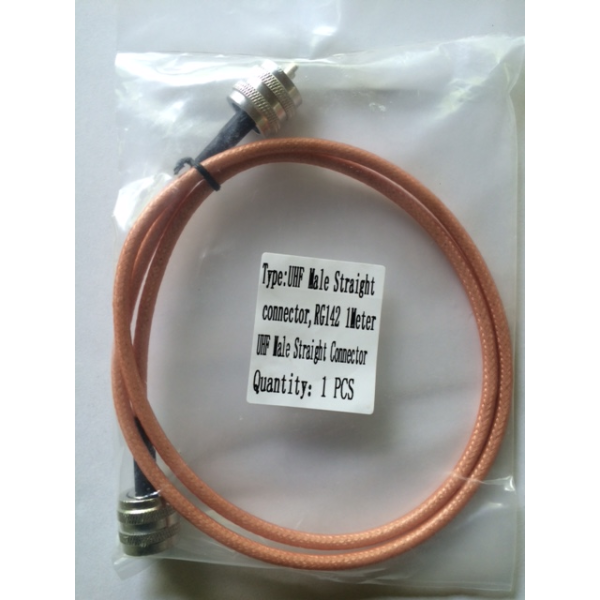 Cable headed with 2 PL-259, 1 meter RG-142 teflon