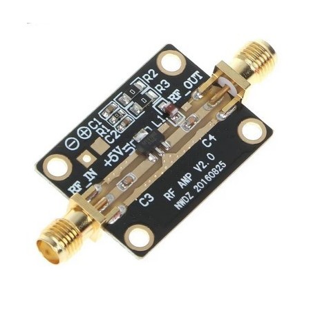 LNA 0.05 - 4GHz broadband amplifier with very low noise and high linearity