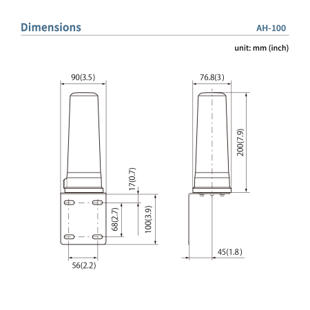 Icom AH-100 - Antenna collineare 10-10,5 GHz, 5dBi er IC-905 e CX-10G