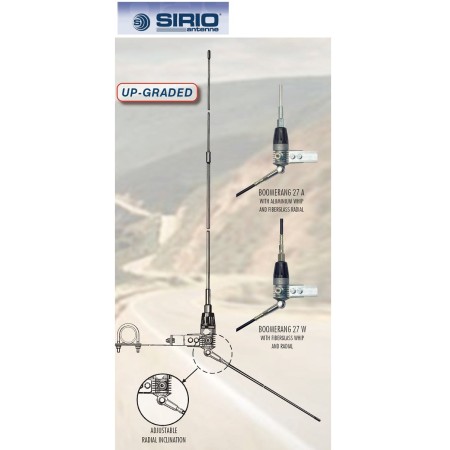 Antenne CB Sirio BOOMERANG A 27 MHz pour balcons