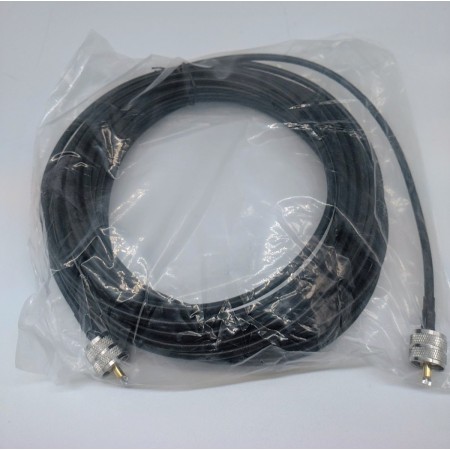 RG-58 coaxial cable headed with 2 PL-259, length 10 meters