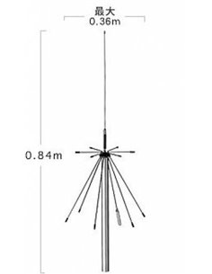 Diamond D-190 Antenna discone a banda larga: 100 - 1.500 MHz