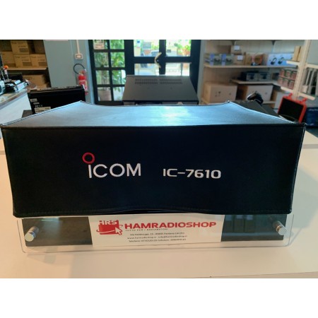 Cover di protezione antipolvere nera Icom con logo per IC-7610