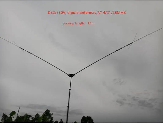 KB2 730V  Antenna "cornuta" da base multibanda 7-14-21-28 MHz