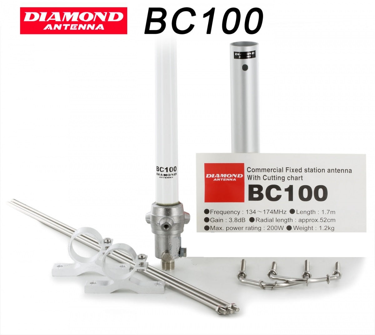 Diamond BC-100 - Antenna verticale VHF 136/174 MHz