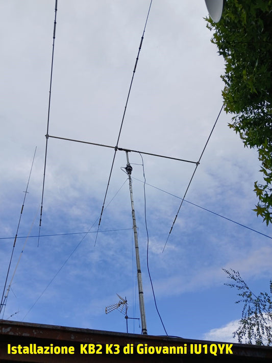 KB2 K3S antenna Yagi 3 elementi 14-21-28MHz PEP: 1.5KW