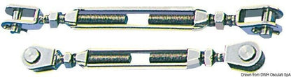 Tenditore per tiranti 10 mm acciaio inox  due forcelle fisse