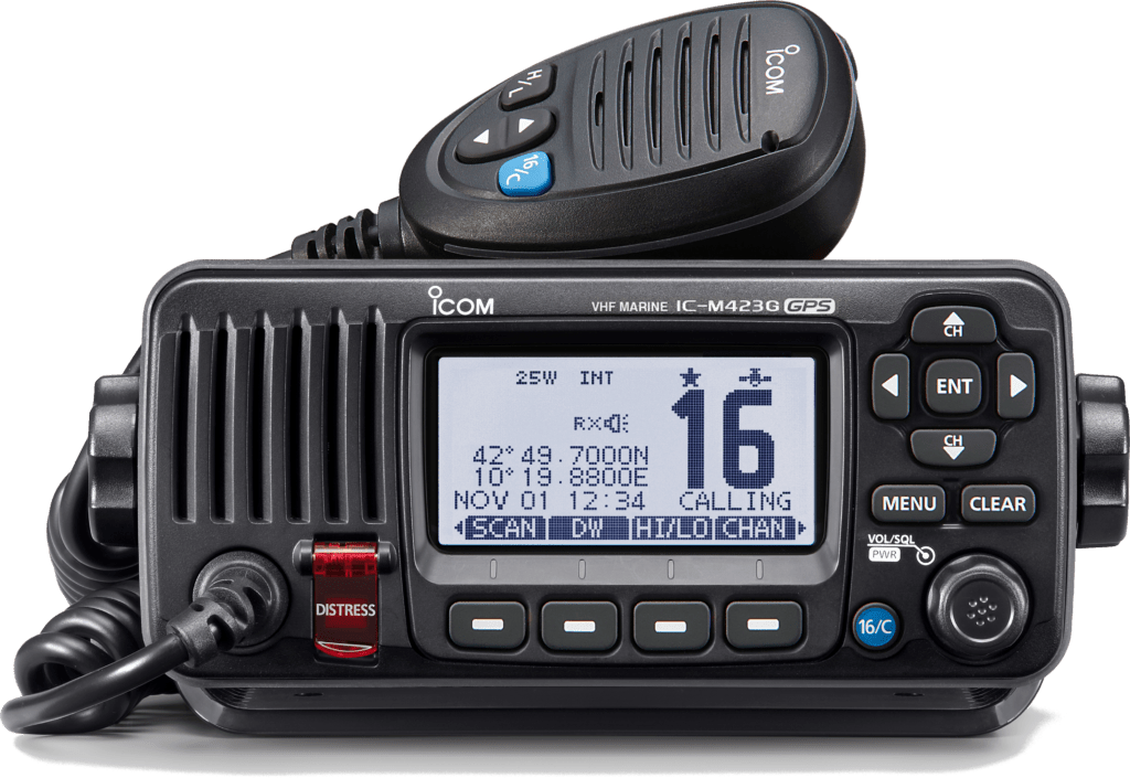 IC-M423GE Icom Ricetrasmettitore marino in banda VHF GNSS DSC in classe D