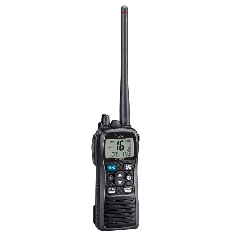 Icom IC-M73EURO Ricetrasmettitore portatile nautico VHF/FM 6W, STD 810, grado di protezione IPX8