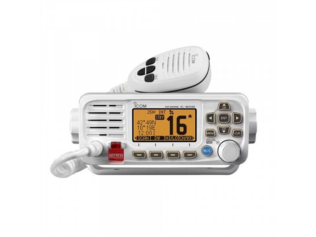 IC-M330GE Ricetrasmettitore fisso nautico VHF/FM nero DSC in classe D/GPS con 25W di potenza RF, grado di protezione IPX7