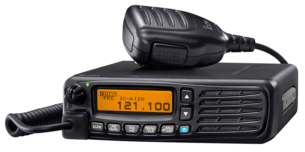 Icom IC-A120E Ricetrasmettitore veicolare banda Aereonautica fisso/veicolare VHF/AM con spaziatura
canali 8,33