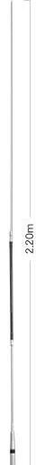 Diamond HF16CL Antenna veicolare banda 17 Metri (18 MHz) lungh. 217 cm.