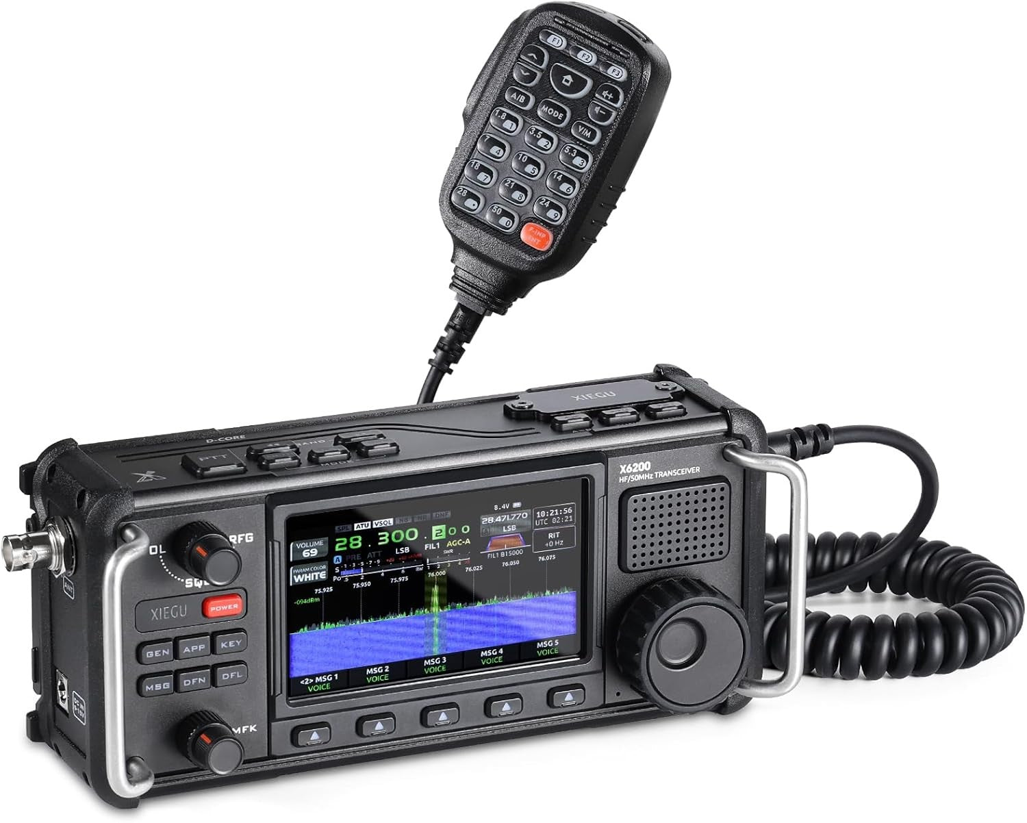 Xiegu X6200 Ricetrasmettitore HF portatile HF/50MHz/WFM/AIR, SSB/CW/AM/NFM/DIGI/WFM