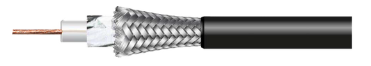 HF-214UF PVC - Bobina 25m. Cavo coassiale ad alte prestazioni, bassa perdita, diametro 5,4 mm