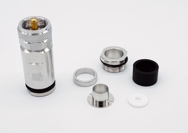 HRS PL6PRO V2 - Connettore PL259 professionale per cavi 6 mm (RG-8 mini, HF-240, RF-240, RF-8, RG-8XX)