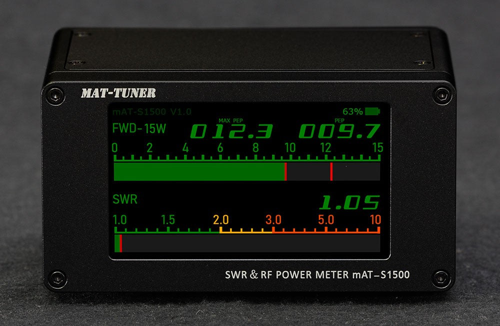 mAT-S1500 mAT-Tuner Wattmetro digitale rosmetro 1.8-54MHZ 1500W 4.3 pollici LCDr