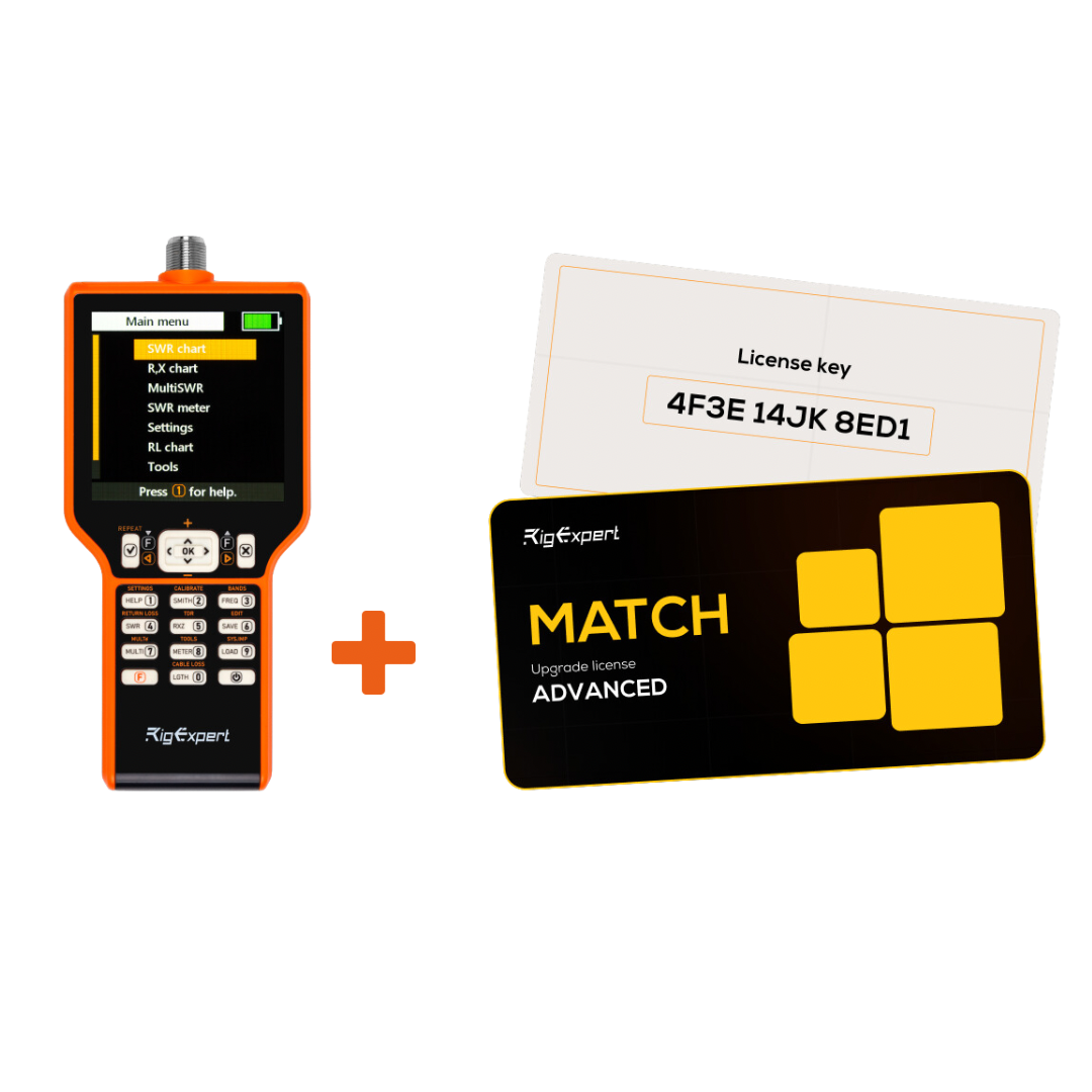 RigExpert MATCH, Analizzatore d'antenna 0-70 MHz Upgradabile fino a 500MHz