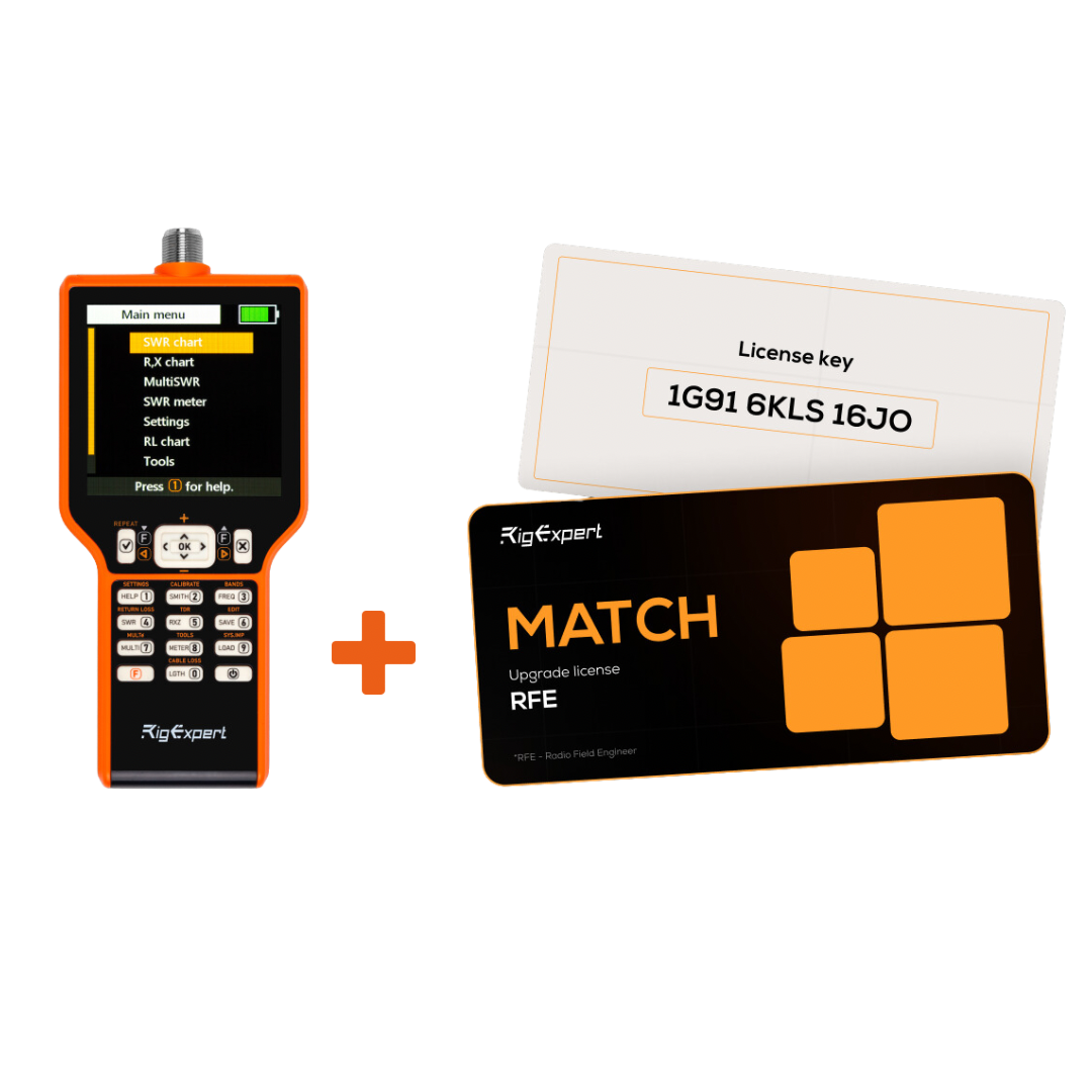 RigExpert MATCH, Analizzatore d'antenna 0-70 MHz Upgradabile fino a 500MHz