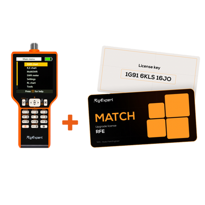 RigExpert MATCH, Analizzatore d'antenna 0-70 MHz Upgradabile fino a 500MHz