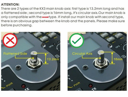 Windcamp KX3 Knobs - Set 5 manopole in alluminio per Elecraft KX3 QRP