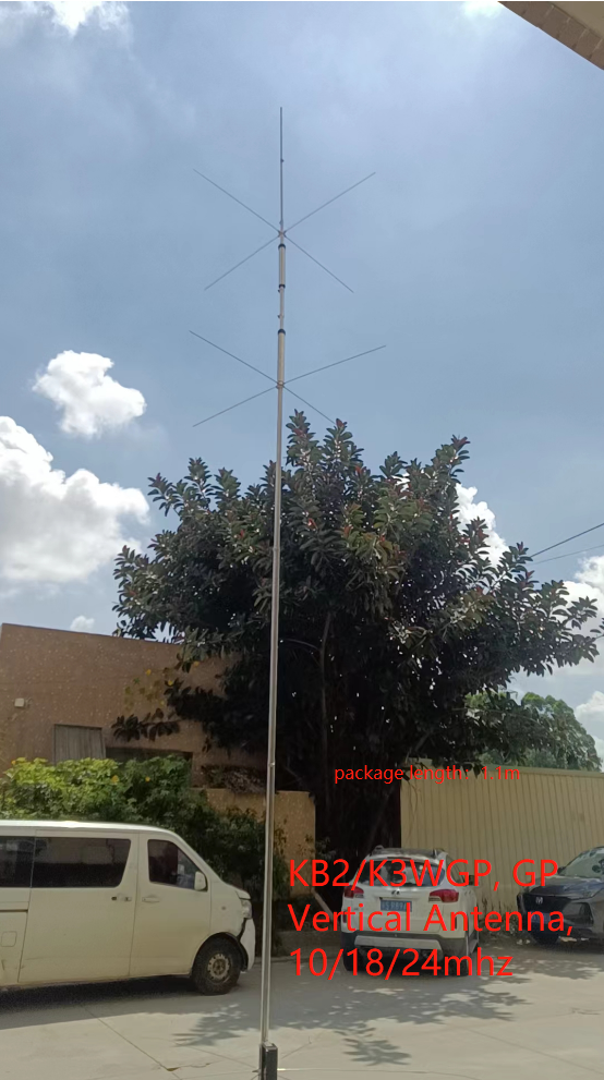 KB2 K3WGP Antenna verticale bande WARC 10-18-24, PEP300W