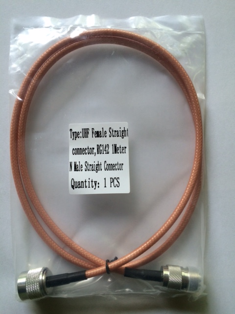Cavo di raccordo coassiale professionale RG-142 connettori UHF (PL) maschio UHF (SO239) femmina 1 metro